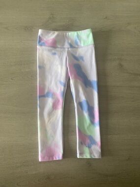 Crewcuts Pastel Tie-Dye Leggings - White with Pink, Blue, Mint